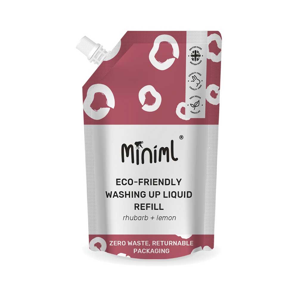 Washing Up Liquid - Rhubarb & Lemon - refill pouch Miniml 1l