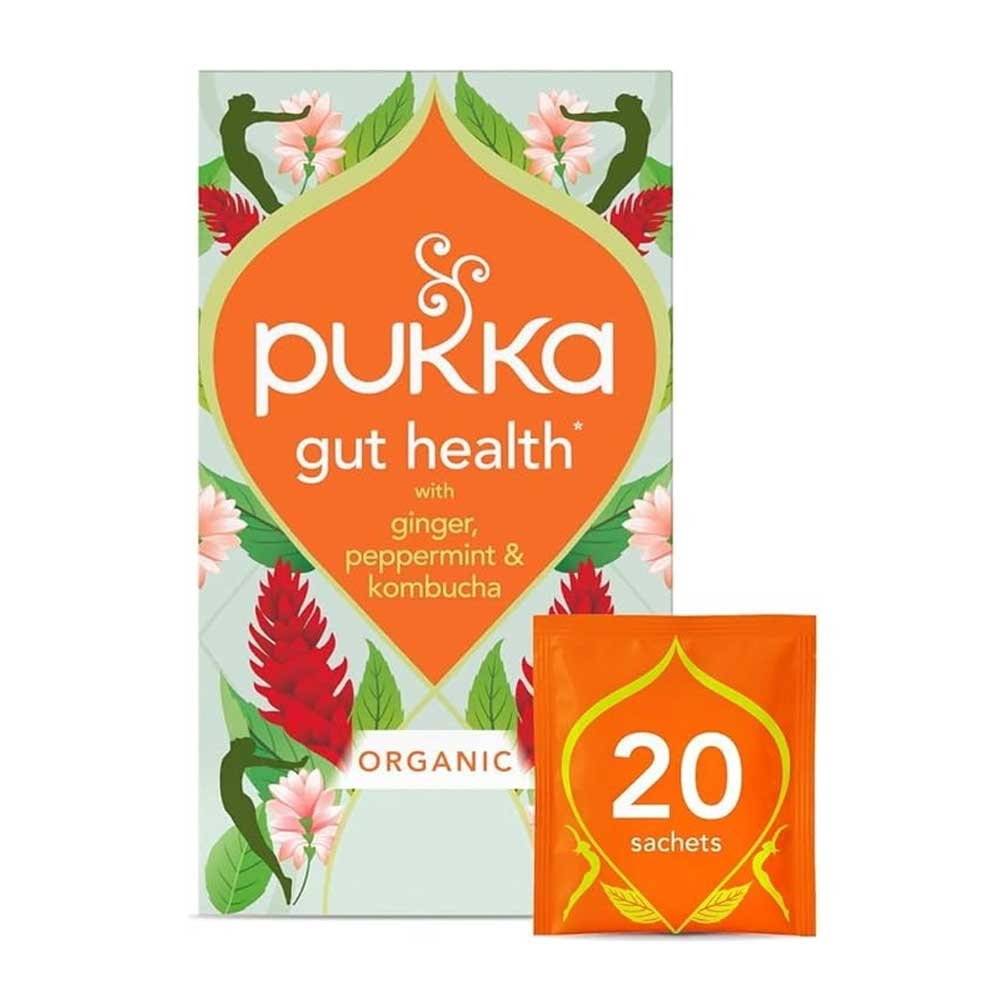 Organic Gut Health - ginger, peppermint & kombucha Pukka 4x20bags Organic Gut Health - ginger, peppermint & kombucha Pukka 4x20bags