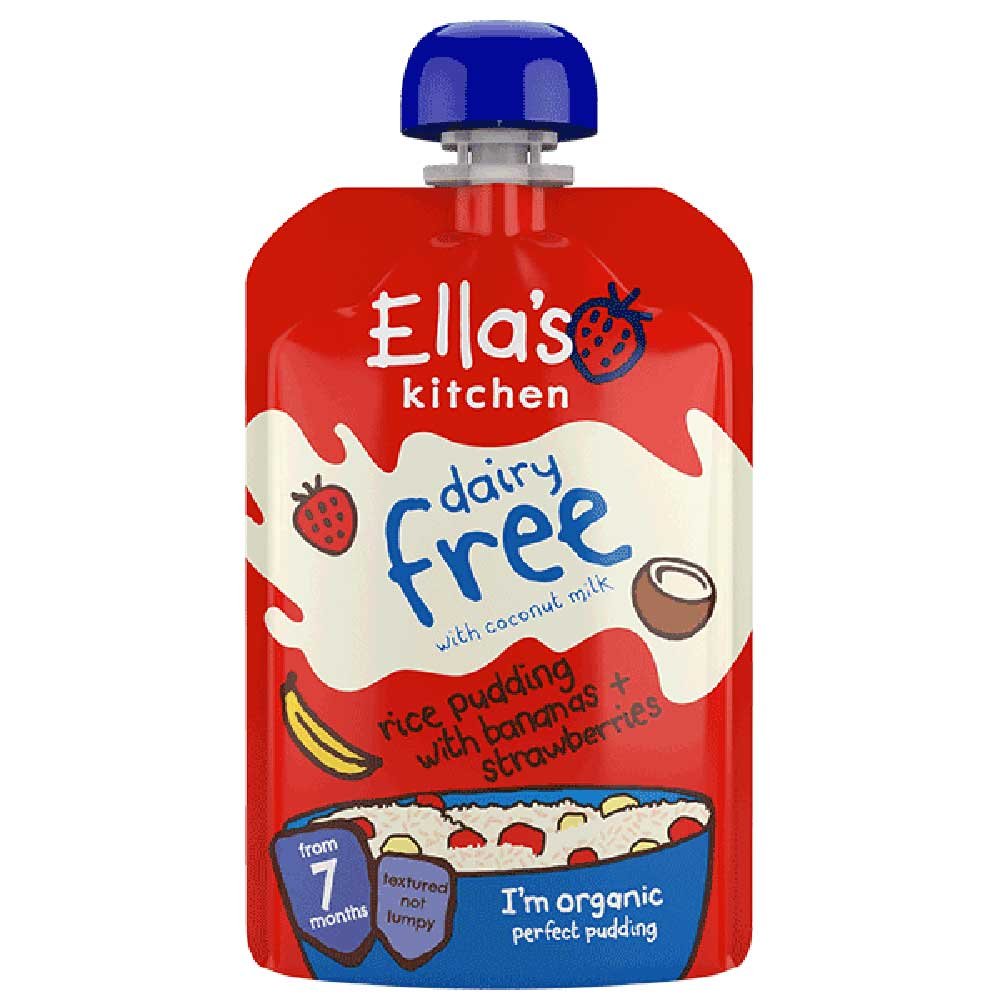 Organic Dairy Free Rice Pudding Banana + Strawberry - GF Ell Organic Dairy Free Rice Pudding Banana + Strawberry - GF Ell