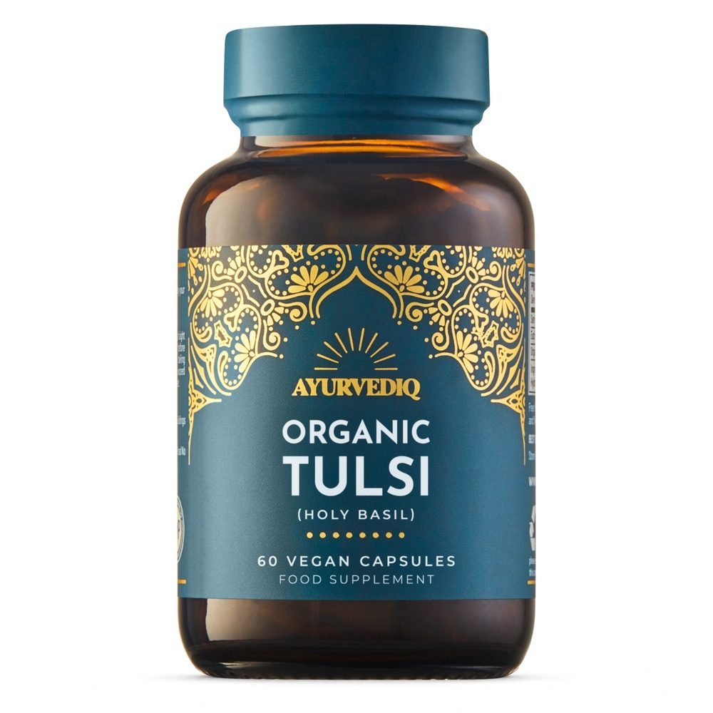 Organic Tulsi - 60 capsules Ayurvediq 1x1jar