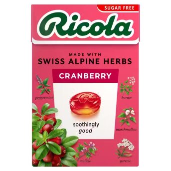 Tasty Cranberry with Stevia - box Ricola 20x45g