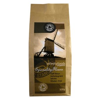Organic Teff Flour - wholegrain white Infinity Foods 500g