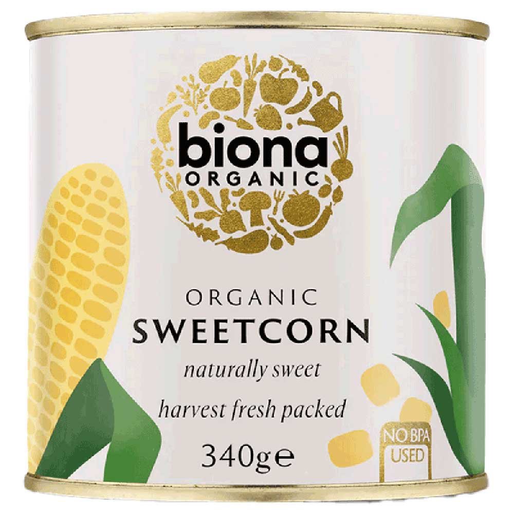 Organic Sweetcorn - canned Biona 340g Organic Sweetcorn - canned Biona 340g