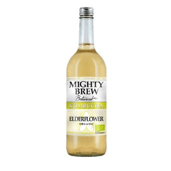 Organic Elderflower Kombucha - large Mighty Brew 750ml Organic Elderflower Kombucha - large Mighty Brew 750ml