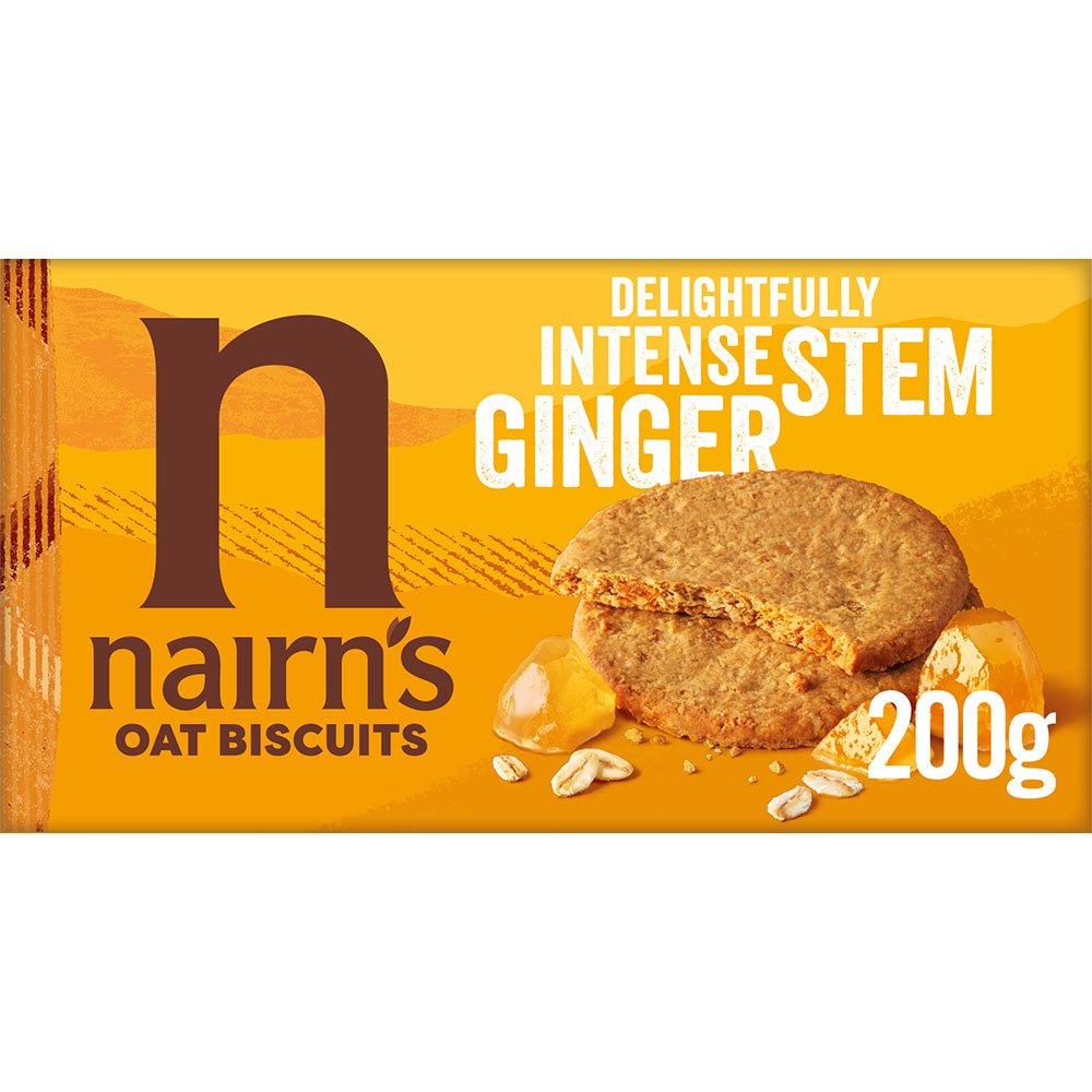 Stem Ginger Oat Biscuits Nairn's 200g Stem Ginger Oat Biscuits Nairn's 200g