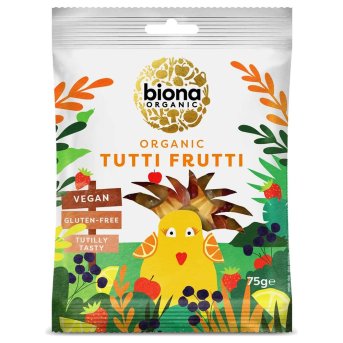 Organic Tutti Frutti - Wine Gums Biona 10x75g Organic Tutti Frutti - Wine Gums Biona 10x75g