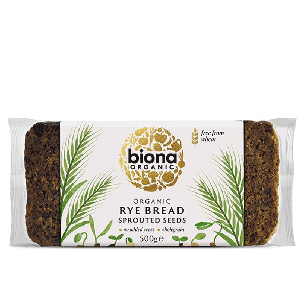 Organic Vitality Rye Bread - sprouted seeds Biona 500g Organic Vitality Rye Bread - sprouted seeds Biona 500g