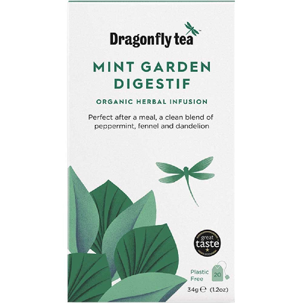 Organic Mint Garden Digestif Bags Dragonfly Tea 20bgs