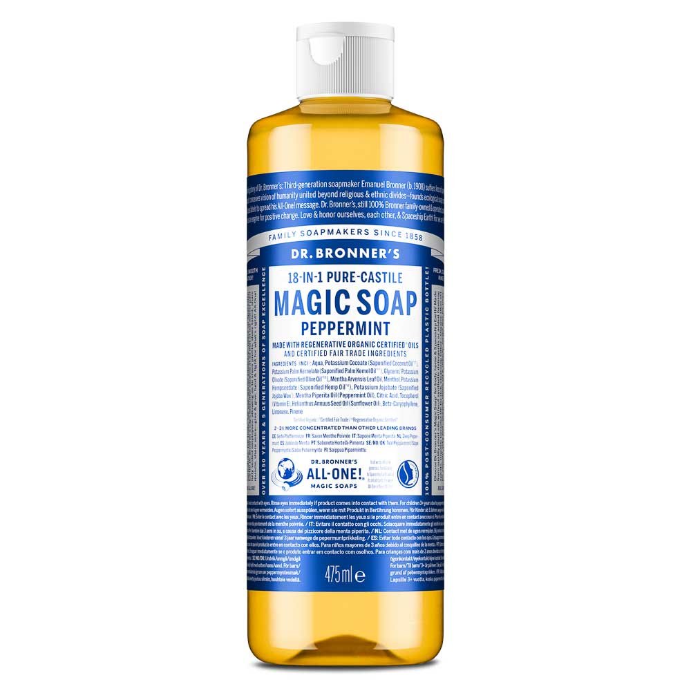 Organic Peppermint Liquid Soap (1/2 case) Dr. Bronner 6x473ml Organic Peppermint Liquid Soap (1/2 case) Dr. Bronner 6x473ml