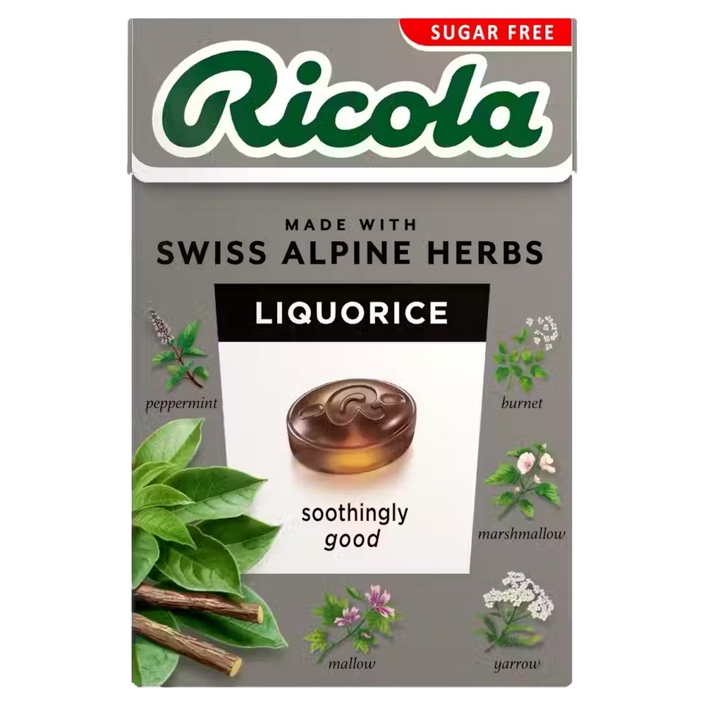 Luxurious Liquorice with Stevia - box Ricola 20x45g