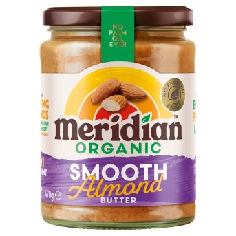 Organic Smooth Almond Butter 100% Meridian 6x470g