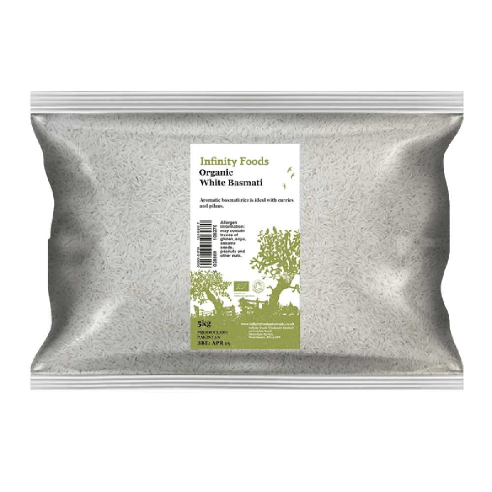 Organic White Basmati Rice - Indian Infinity Foods 5kg