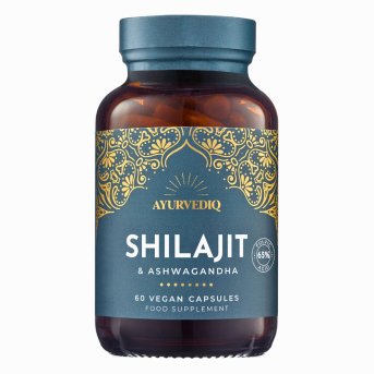 Organic Shilajit & Ashwagandha - 60 capsules Ayurvediq 1x1jar Organic Shilajit & Ashwagandha - 60 capsules Ayurvediq 1x1jar