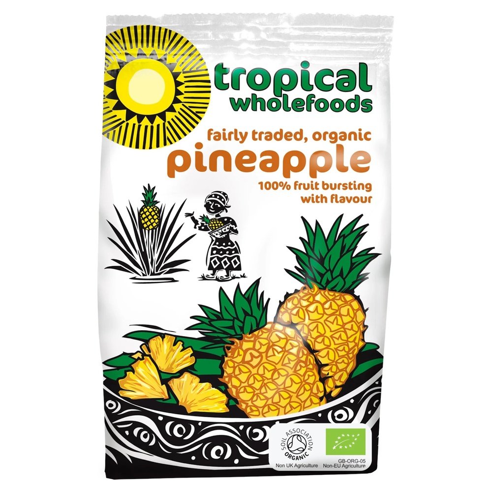 Organic Sun-dried Pineapple - FT Tropical Wholefoods 6x100g Organic Sun-dried Pineapple - FT Tropical Wholefoods 6x100g