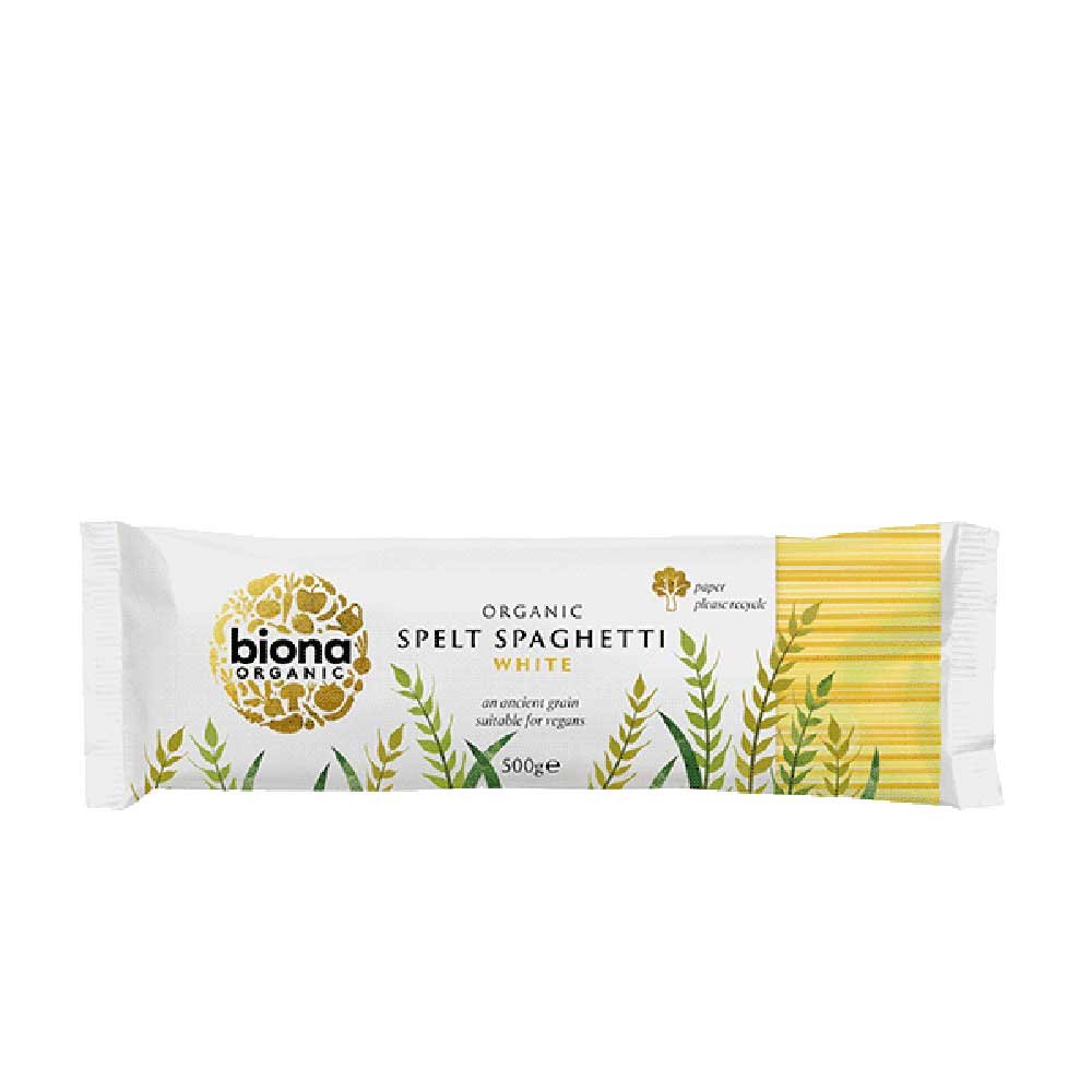 Organic White Spelt Spaghetti Biona 500g