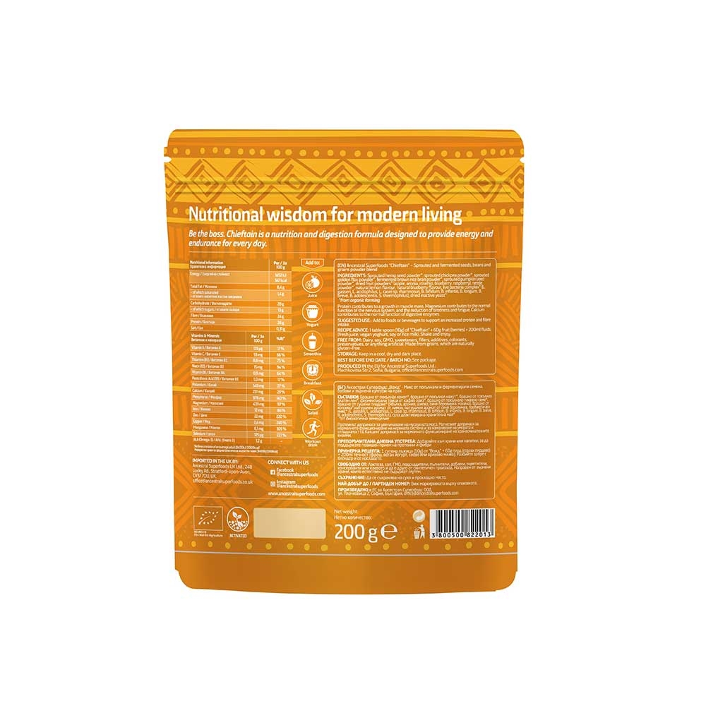 Organic Chieftain Activated Nutrition Ancestral Superfoods 1x200g Organic Chieftain Activated Nutrition Ancestral Superfoods 1x200g