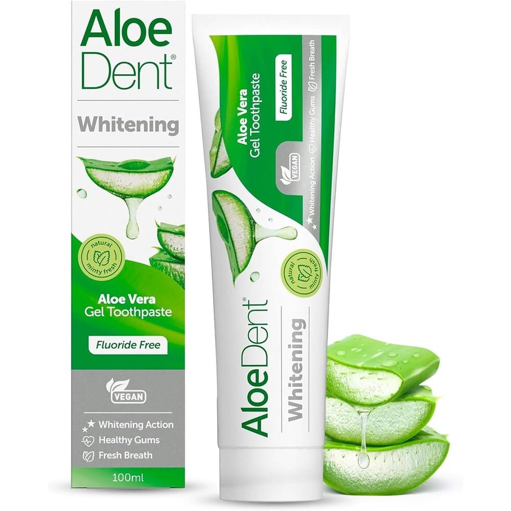 Whitening Toothpaste - fluoride-free Aloe Dent 6x100ml Whitening Toothpaste - fluoride-free Aloe Dent 6x100ml