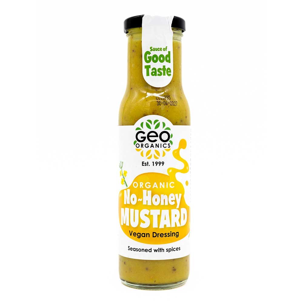 Organic No-Honey Mustard Vegan Dressing Geo-Organics 6x250ml
