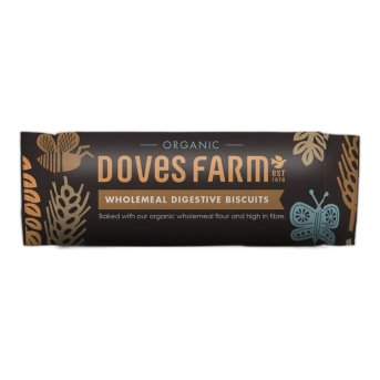 Organic Wholemeal Digestive Biscuits - large Doves Farm 12x400g Organic Wholemeal Digestive Biscuits - large Doves Farm 12x400g