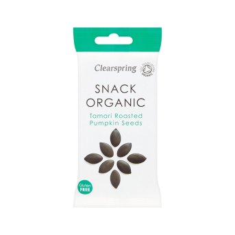 Organic Tamari Roasted Pumpkin Seeds Clearspring 30g Organic Tamari Roasted Pumpkin Seeds Clearspring 30g