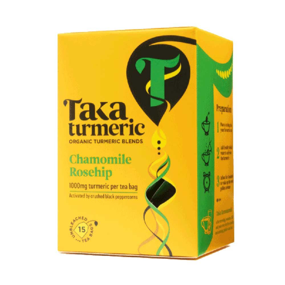 Organic Chamomile Rosehip Turmeric Tea Bags Taka Turmeric 15 Organic Chamomile Rosehip Turmeric Tea Bags Taka Turmeric 15