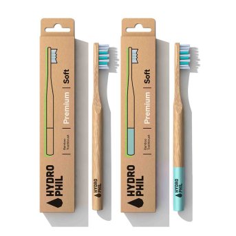 Premium Soft Mixed Pack Toothbrushes - blue & natural Hydrophil 1