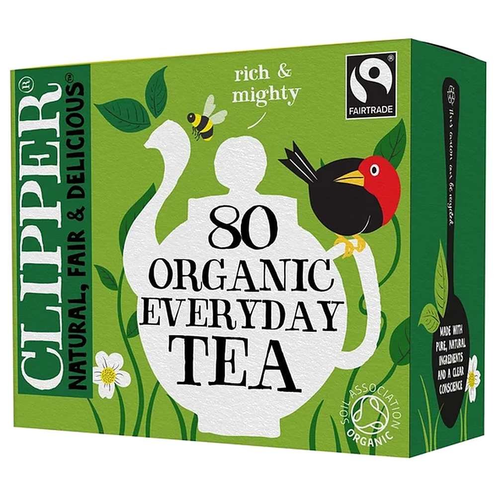 Organic Fairtrade Everyday Tea Bags Clipper 4x80bags Organic Fairtrade Everyday Tea Bags Clipper 4x80bags