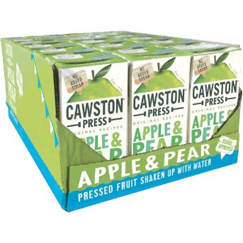 Apple & Pear Fruit Water - multipack Cawston Press 3x200ml Apple & Pear Fruit Water - multipack Cawston Press 3x200ml