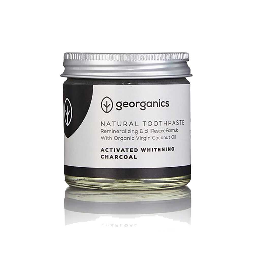 Activated Charcoal - Coconut Oil Toothpaste - jar Georganics