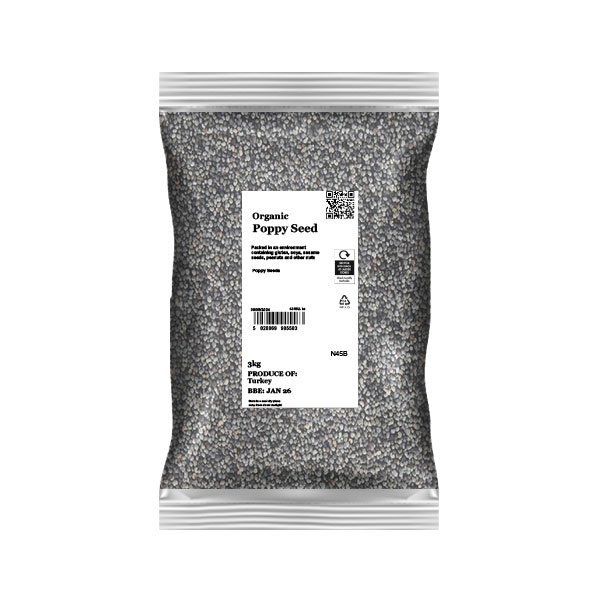Organic Poppy Seed Infinity Foods 3kg Organic Poppy Seed Infinity Foods 3kg