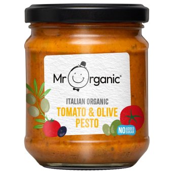 Organic Tomato Olive Pesto - no added sugar Mr Organic 6x190g