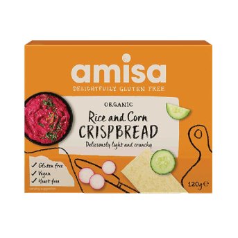 Organic Rice & Corn Crispbread Amisa 120g Organic Rice & Corn Crispbread Amisa 120g