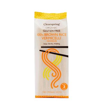 Organic Brown Rice Vermicelli Noodles GF Clearspring 180g