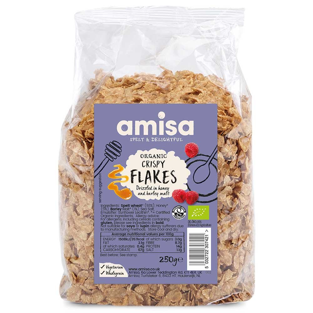 Organic Crispy Spelt Flakes Amisa 250g