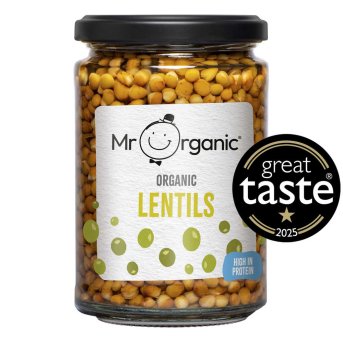 Organic Lentils - jar Mr Organic 6x350g Organic Lentils - jar Mr Organic 6x350g