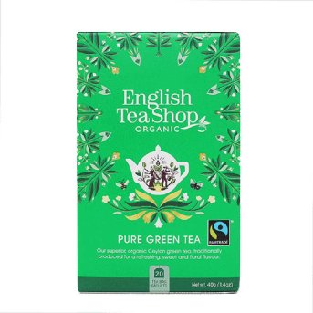 Organic Pure Green Tea Bags English Tea Shop 20bgs