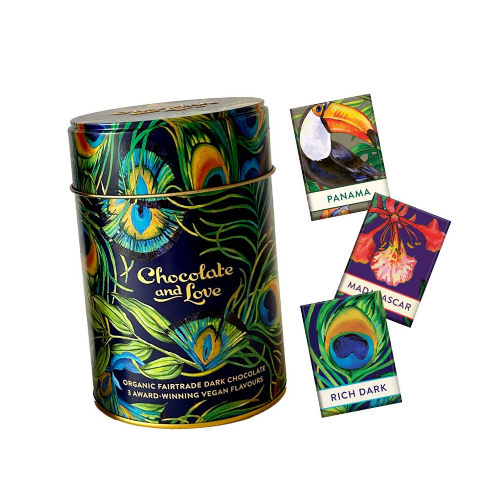 Organic Rich Dark Tin - vegan Chocolate and Love 30x5g