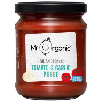 Organic Tomato & Garlic Purée Mr Organic 6x200g Organic Tomato & Garlic Purée Mr Organic 6x200g