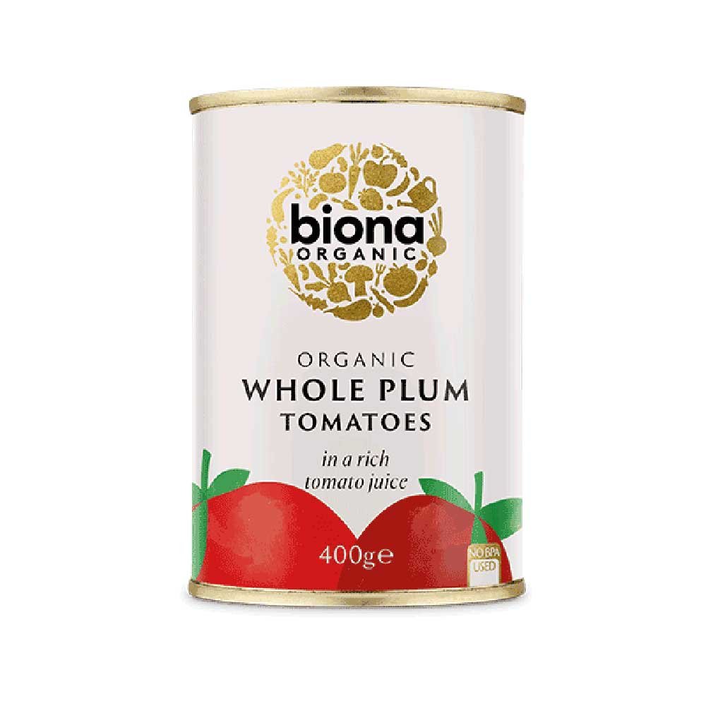 Organic Tomatoes Whole Plum Biona 400g Organic Tomatoes Whole Plum Biona 400g