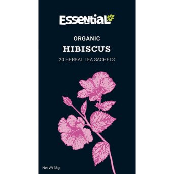 Organic Hibiscus Tea Sachets Essential 20bgs