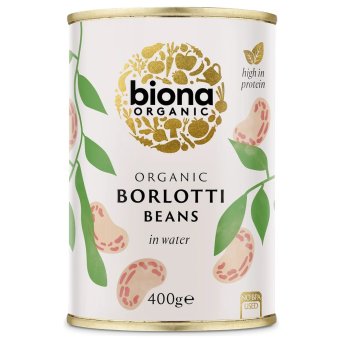 Organic Borlotti Beans - BPA-free can Biona 6x400g Organic Borlotti Beans - BPA-free can Biona 6x400g