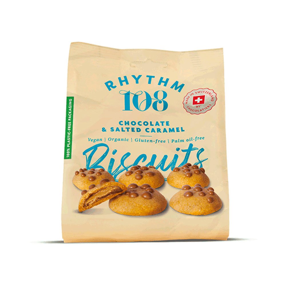 Organic Chocolate & Salted Caramel Biscuit Share Bag Rhythm Organic Chocolate & Salted Caramel Biscuit Share Bag Rhythm