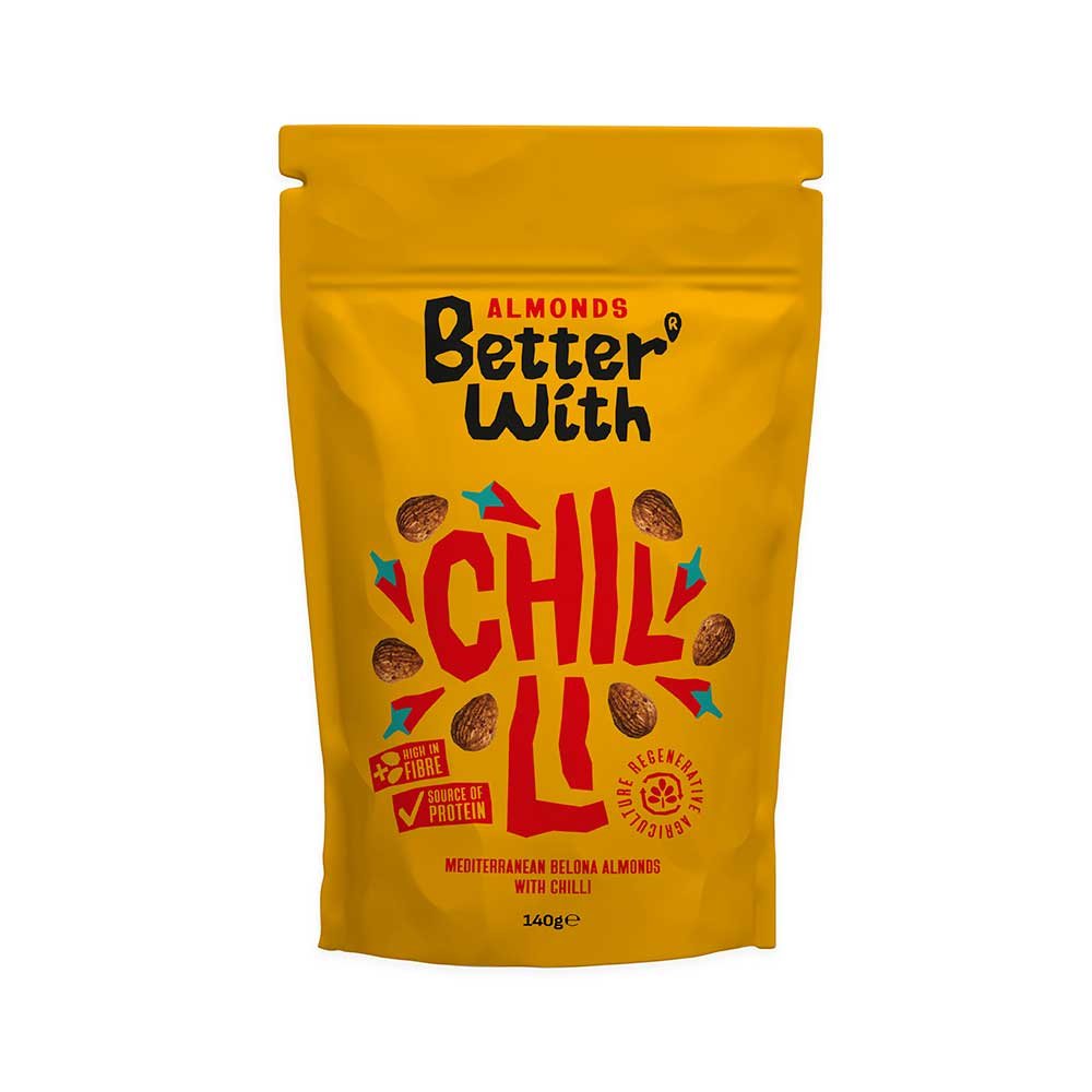 Chilli Almonds - pouch Better With 140g