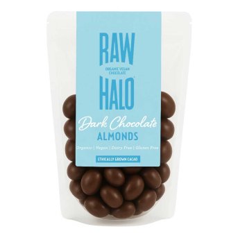 Organic Dark Chocolate Covered Almonds Raw Halo 10x85g