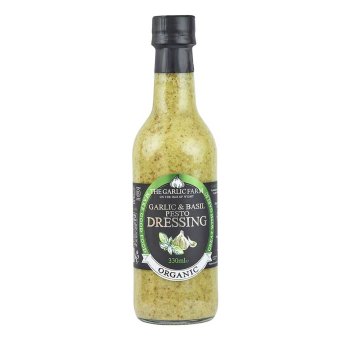 Organic Garlic & Basil Pesto Dressing The Garlic Farm 6x330ml Organic Garlic & Basil Pesto Dressing The Garlic Farm 6x330ml