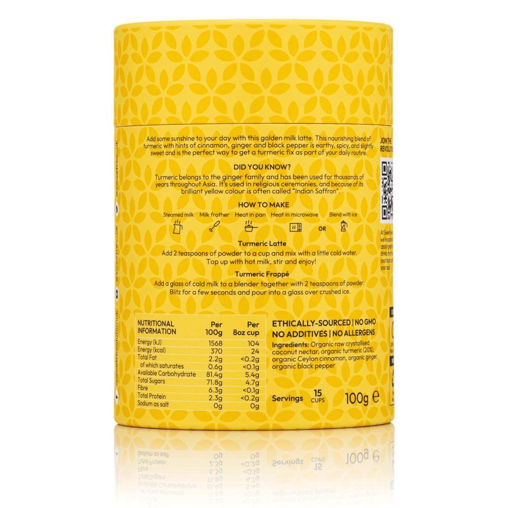 Organic Turmeric Latte with black pepper - Barista Sweet Revolution 4x100g Organic Turmeric Latte with black pepper - Barista Sweet Revolution 4x100g