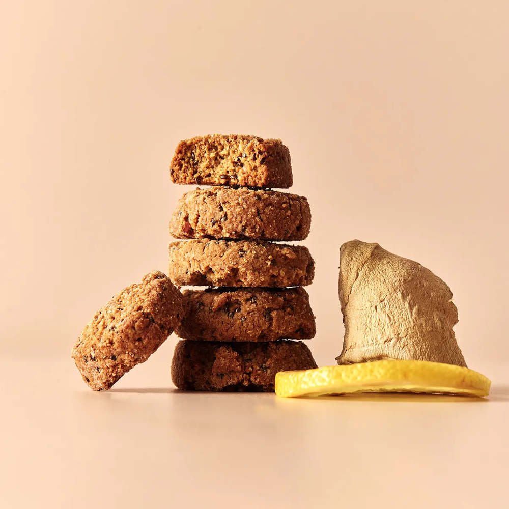 Organic Lemon Ginger & Chia Biscuit Share Bag Rhythm 108 8x135g Organic Lemon Ginger & Chia Biscuit Share Bag Rhythm 108 8x135g