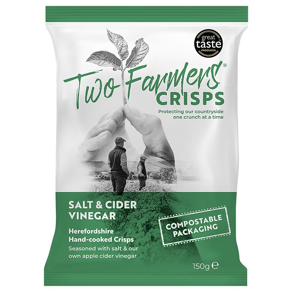 Salt & Cider Vinegar Crisps Two Farmers 12x150g Salt & Cider Vinegar Crisps Two Farmers 12x150g