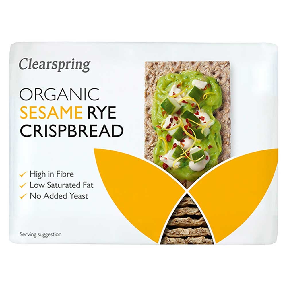 Organic Rye Sesame Crispbread Clearspring 200g Organic Rye Sesame Crispbread Clearspring 200g