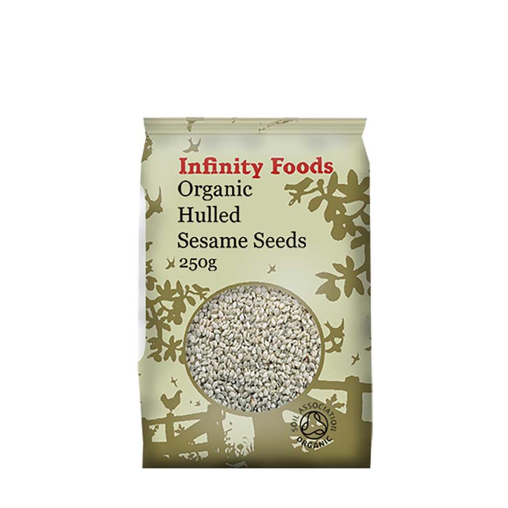 Organic Hulled Sesame Seeds - white Infinity Foods 250g